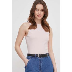 Top Calvin Klein Jeans dámsky, ružová farba