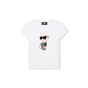 Detské tričko Karl Lagerfeld biela farba