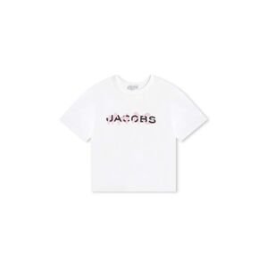 Detské bavlnené tričko Marc Jacobs biela farba
