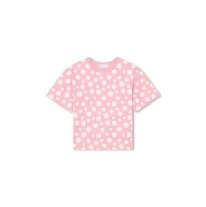 Detské bavlnené tričko Marc Jacobs ružová farba