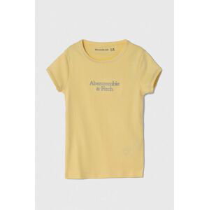 Detské tričko Abercrombie & Fitch žltá farba