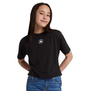 Detské bavlnené tričko Converse čierna farba