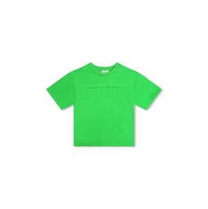 Detské tričko Marc Jacobs zelená farba, s nášivkou