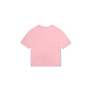 Detské bavlnené tričko Marc Jacobs ružová farba, s potlačou