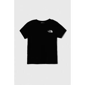 Detské tričko The North Face SIMPLE DOME TEE čierna farba, s potlačou