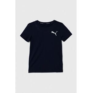 Detské tričko Puma ACTIVE Small Logo Tee B tmavomodrá farba, s potlačou