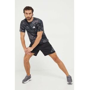 Tréningové tričko adidas Performance Training Essentials šedá farba, vzorované