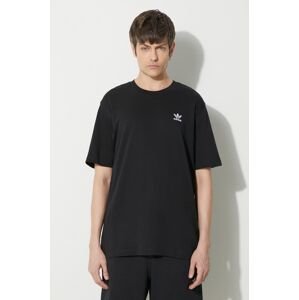 Bavlnené tričko adidas Originals Essential Tee pánske, čierna farba, s nášivkou, IR9690