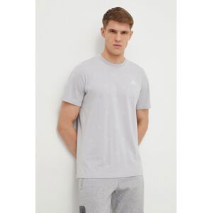 Bavlnené tričko adidas pánsky, šedá farba, vzorovaný