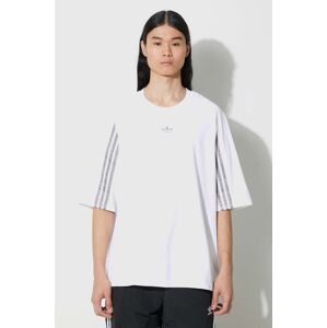 Bavlnené tričko adidas Originals Fashion Raglan Cutline pánske, biela farba, vzorované, IT7446