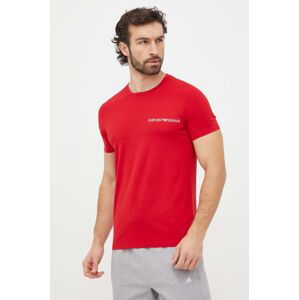 Tričko Emporio Armani Underwear 2-pak červená farba, s potlačou