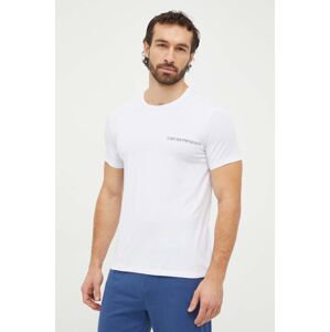 Tričko Emporio Armani Underwear 2-pak tmavomodrá farba, s potlačou