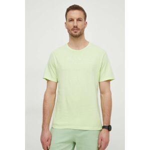 Bavlnené tričko Pepe Jeans pánsky, zelená farba, s nášivkou