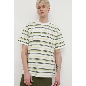 Bavlnené tričko Dickies GLADE SPRING TEE SS pánske, biela farba, vzorované, DK0A4YR1