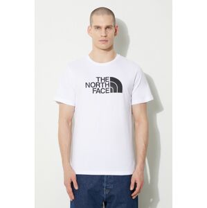 Bavlnené tričko The North Face M S/S Easy Tee pánske, biela farba, s potlačou, NF0A87N5FN41