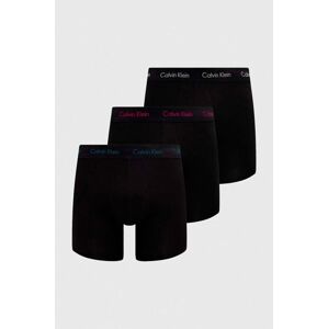 Boxerky Calvin Klein Underwear 3-pak pánske, čierna farba