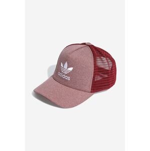 Šiltovka adidas Originals IC0022-red, červená farba, vzorovaná