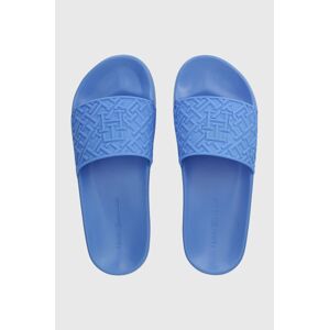 Šľapky Tommy Hilfiger TH MONOGRAM POOL SLIDE dámske, biela farba, FW0FW06987