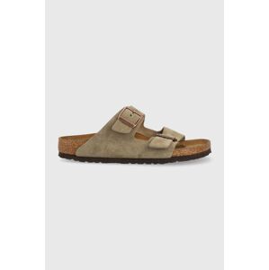 Semišové šľapky Birkenstock Arizona VL 0051463-sand, pánske, béžová farba