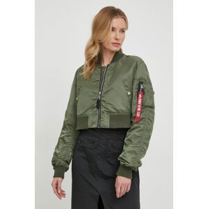 Bunda Alpha Industries MA-1 BOXY WMN dámska, zelená farba, prechodná