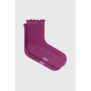 Ponožky UGG dámske, fialová farba