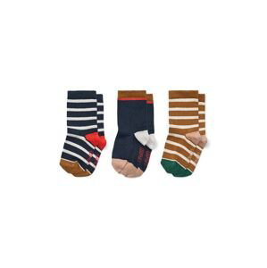 Detské ponožky Liewood 3-pak béžová farba