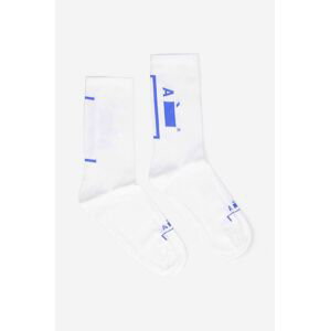 Ponožky A-COLD-WALL* Barcket Sock ACWMSK027-WHITE, biela farba