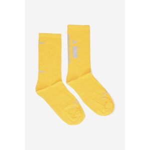 Ponožky A-COLD-WALL* Barcket Sock ACWMSK027-WHITE, žltá farba