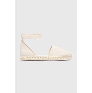 Espadrilky Calvin Klein Jeans ANKLE ESPADRILLE béžová farba, YW0YW01027