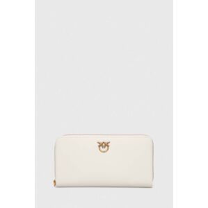 Kožená peňaženka Pinko dámsky, biela farba