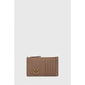 Kožená peňaženka Pinko dámsky, hnedá farba