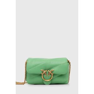 Kožená kabelka Pinko zelená farba