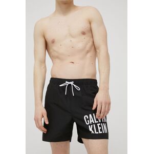 Plavkové šortky Calvin Klein čierna farba