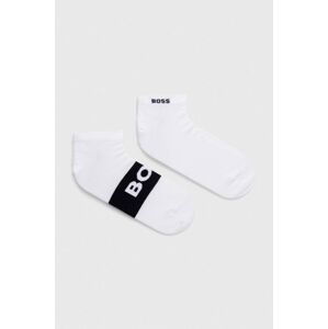 Ponožky BOSS 2-pak pánske,biela farba,50467747