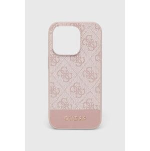 Puzdro na mobil Guess iPhone 14 Pro 6,1" ružová farba