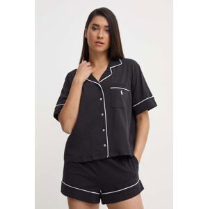 Pyžamo Polo Ralph Lauren dámska, čierna farba, 4P8001