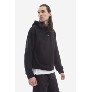 Bavlnená mikina A.P.C. Hoodie Larry pánska, čierna farba, s kapucňou, jednofarebná COEIP-H27622 BLACK