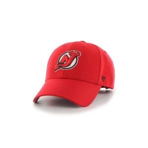Šiltovka s prímesou vlny 47brand NHL New Jersey Devils červená farba, s nášivkou, H-MVP11WBV-RD