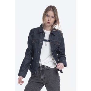 Rifľová bunda A.P.C. Blouson Brandy COZZI-F02268 INDIGO dámska, tmavomodrá farba, prechodná