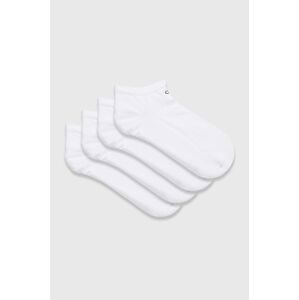 Ponožky Calvin Klein 4-pak dámske, biela farba, 701220513