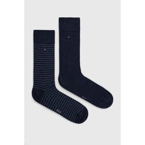 Ponožky Tommy Hilfiger 2-pak pánske, tyrkysová farba, 100001496
