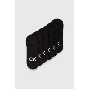 Ponožky Calvin Klein 6-pak pánske, čierna farba, 701220501