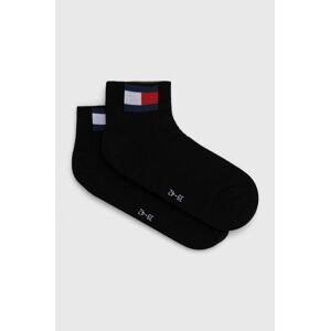 Ponožky Tommy Hilfiger 2-pak čierna farba
