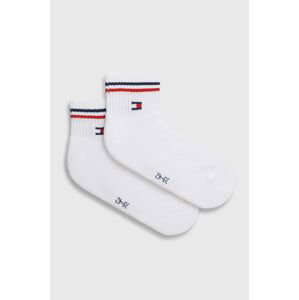 Ponožky Tommy Hilfiger 2-pak biela farba