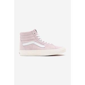 Kožené tenisky Vans UA SK8-Hi VN0A32QG9G4-pink, dámske, ružová farba