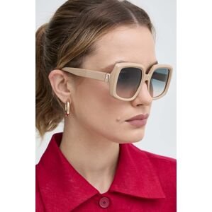 Slnečné okuliare Furla dámske, béžová farba, SFU709_5406K6