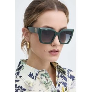 Slnečné okuliare Furla dámske, zelená farba, SFU710_540D80