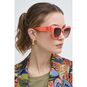 Slnečné okuliare Furla dámske, oranžová farba, SFU711_530AFM