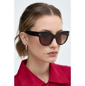 Slnečné okuliare Tom Ford dámske, hnedá farba, FT1063_5152T