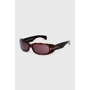 Slnečné okuliare Tom Ford dámske, hnedá farba, FT1064_5952S